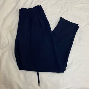 FOREVER 21 NAVY DARK BLUE WIDE LEG TROUSERS W/ POCKETS